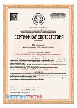 Сертификат СТО 03.080.02033720.1-2020 (Образец) Чебоксары Сертификат СТО 03.080.02033720.1-2020